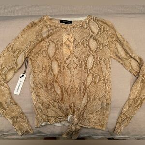 Olivaceous Snake Print Top